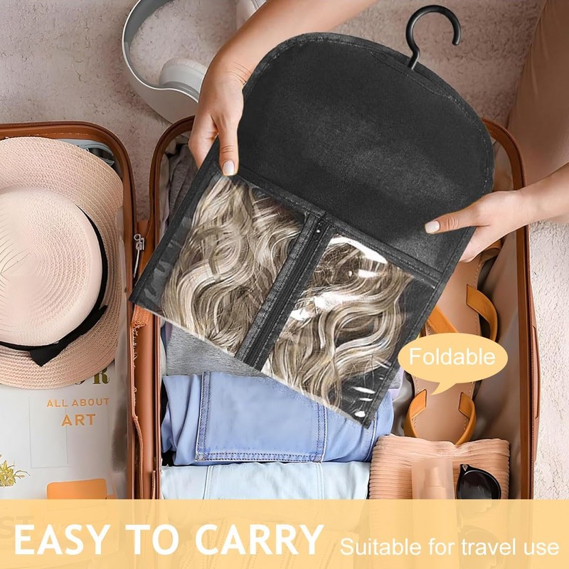 HASTHIP® 3 bolsas para guardar extensiones de cabello y pelucas