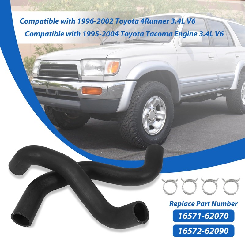 Radiator Hoses Set Upper and Lower 16571-62070 16572-62090 Compatible with