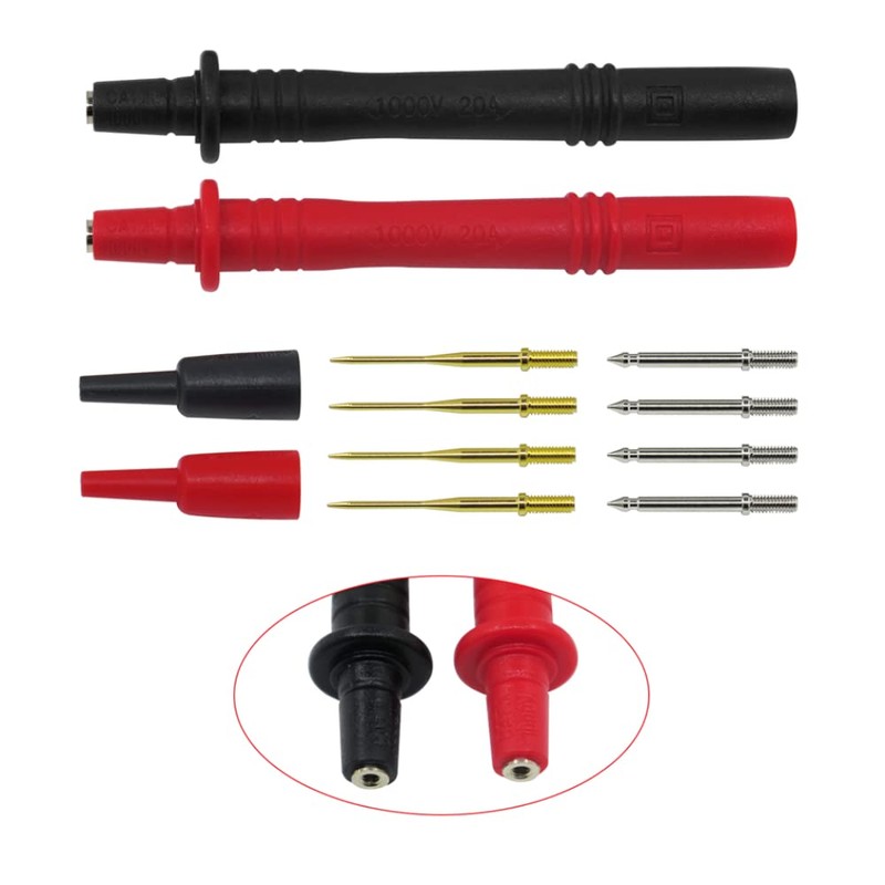 Fasizi Electronic Digital Multimeter Test Leads Kit Crocodile Clips Replaceable