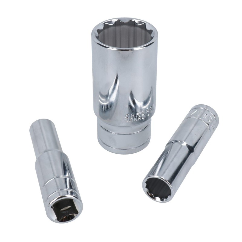 Whitworth Sockets 3/8" Drive Double Deep BSF/BSW 7pc 1/8" WW