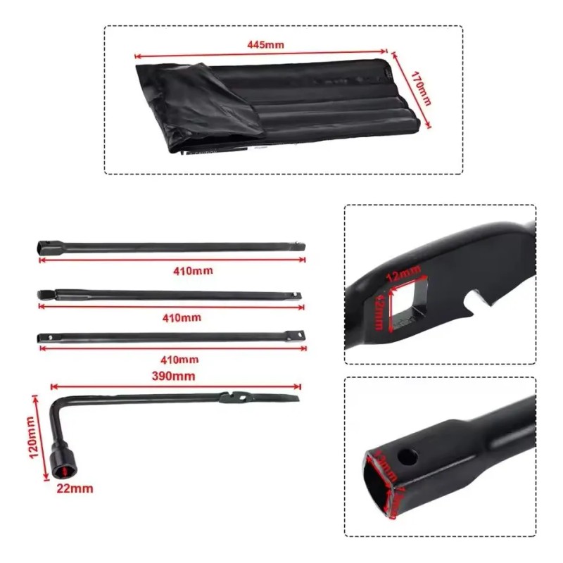 Kit Llaves Herramienta Llanta Refaccion Para Silverado 1500