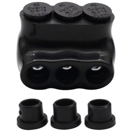 Insulated Multi Plug Connectors, 3 Port Insulated Wire Connectors, Single-Sided Entry Aluminum to Copper Wire Connector, for Rigorous Electrical and Marine Wiring（2-14AWG，1Pack）