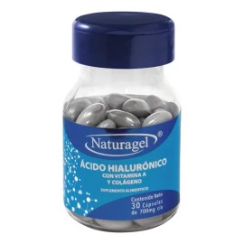 Ácido Hialurónico + Vitamina A+ Colágeno C/30 Caps Naturagel Sabor Capsulas