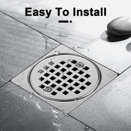 Shower Drain Flange Kit Compatible with Schluter Systems kerdi Shower Drain, with Vertical ABS 2 Inch Flange, ABS Plastic Pipe, Corners and Seals, CUPC Certification, Brushed