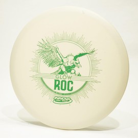 Innova Glow DX ROC Disc Golf Midrange Disc, Glows in The Dark, Pick Color/Weight [Stamp & Exact Color May Vary] White 160-163 Grams