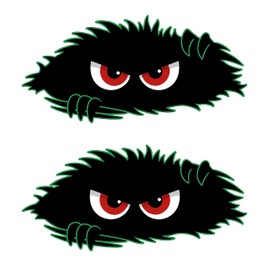 Monster Eyes Peeking Sticker Decal – Scary Claw Scratch Eye Vinyl Graphic for Cars, Trucks, Laptops – Waterproof, Fade-Resistant – Funny Creepy Design – Pack of 2 – Made in USA