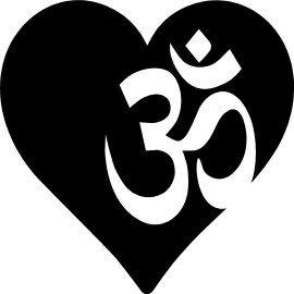 ProSticker 2687 ProSticker (One) 4" Yoga Euro Decal - Meditation Symbol Om Namaste Black