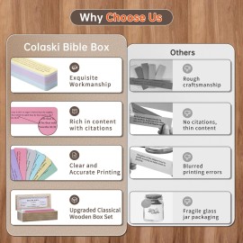 Colaski Bible Verse Cards Box Set, Upgrade Bible Verse Jar, Read Me When Bible Verses...