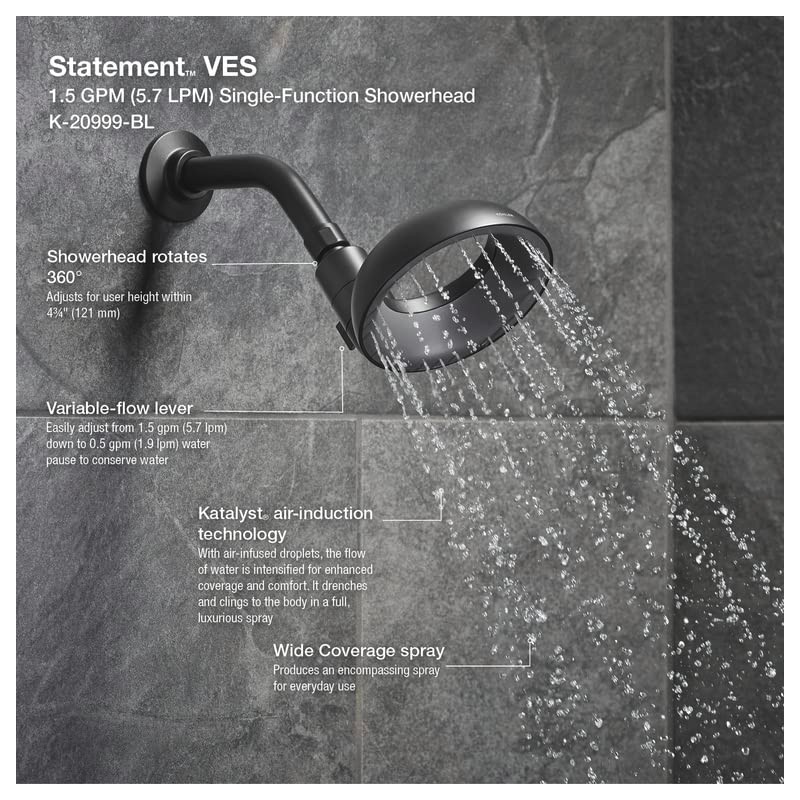 Statement Ves Single-Function Showerhead 1.5 Gpm
