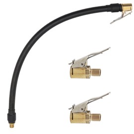 YDHfdc Tyre Inflation Hose 30 cm Valve Extension Set Tyre Inflator Hose with 2 Pieces Car Valve Adapter Car Valve Lever Connector for Car Bicycle Motorcycle