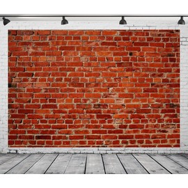 BELECO Red Brick Wall Backdrop - 10x8ft Fabric Photography Backdrop for Party Decorations, Birthday Games, Wedding Photo Background