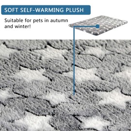 KROSER Dog Bed Mat Reversible Cool & Warm 106x71cm Dog Crate Mat Machine Washable Dog Bed Matterss High Density Foam, Dog Pad Pet Beds for Extra Large Dogs, Grey Blue