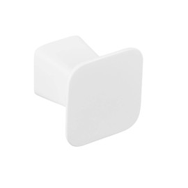 Gedotec Design Furniture Knobs, Metal Drawer Knobs, 1 Piece Furniture Knob, Prism, Square Knob for Cupboard, Dresser Knobs, Cupboard Knobs, White Matt Door Knob, 32 mm x 32 mm