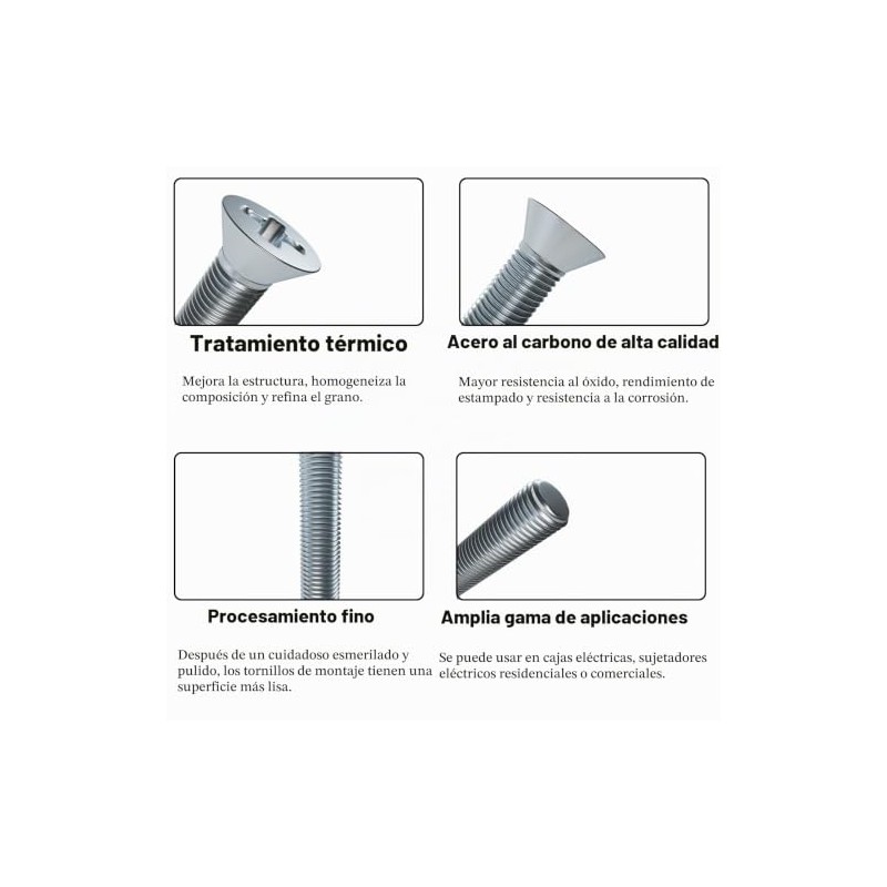 T.K.Excellent - Kit de tornillos para máquina de electricista Phillips