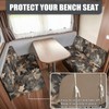 SUITOSELFY Forest Camo RV Seat Covers Dinette Booth Cushions Stretch