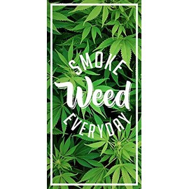 Island Gear Profile 30 x 60 inch 100 Percent Cotton Velour Beach Towel, 30 x 60 inch, Smoke Weed Everyday