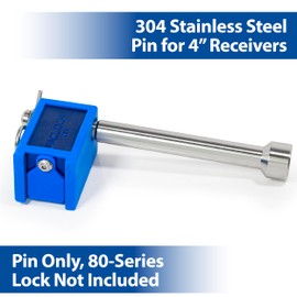 PACLOCK's 400" Pin for 80-Series, Compatible with 4" Receivers, 304 Stainless Steel, Made in The USA, Lock Not Included