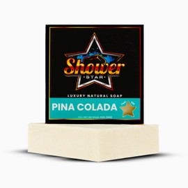 SHOWER STAR Bar Soap Body Wash For Men 5 Oz Daily Use Natural Shower Soap Men's Soap Long Lasting Freshness Olive & Natural Oils NonGMO No Parabens, Body Shower Soap (Pina Colada)