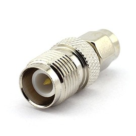 DGZZI Paquete de 2 adaptadores coaxiales RP TNC hembra a RP SMA macho RF TNC a conector coaxial SMA