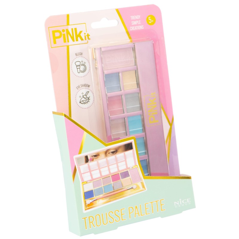 PINKIT Small Makeup Palette - 1 Hard Case with Makeup