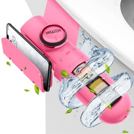 Ultra-Slim Bidet Attachment for Toilet with Filter, Removes Chlorine, Easy to Install, No Gaps No Leaks, pH balanced, Adjustable High Pressure, Non-Electric Dual Nozzles(Frontal/Rear)(Pink)