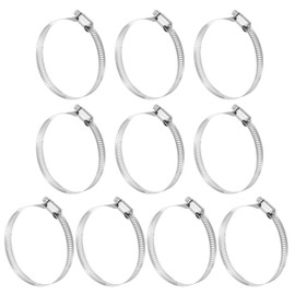 sourcing map Hose Clamp, Adjustable 2 5/6"-3 3/4" Worm Gear Hose Clamp 304 Stainless Steel Fuel Line Hose Clamps Duct Clamp for Plumbing Automotive Mechanical (Pack of 10)