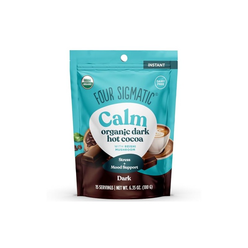 Four Sigmatic Calm Mushroom Cocoa Mix | Organic Dark Hot