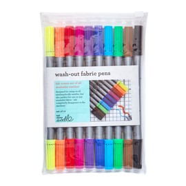 eatsleepdoodle Original Doodle wash-Out Fabric pens (Pack of 10) Double-Ended felt tip pens: Classic Colours