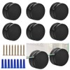 Black Frameless Mirror Mounting Hardware Kit Zinc Alloy Mirror Holders