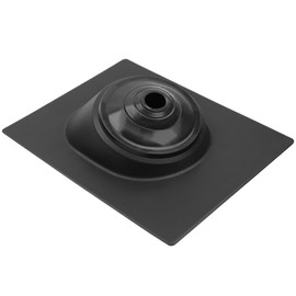 Aothotop Plastic Base Roof Flashing, Base 12" W x 15.5" L Roof Flashing, Pipe OD 1.5"-4", PP Pipe Flashing Boot, High Temp Roof Pipe Boot, Black