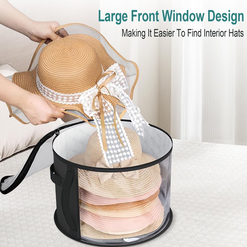 Clear Hat Storage Bag, Holds up to 7 Caps Cowboy