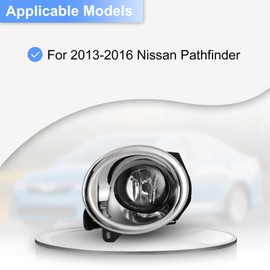 ROXX Fog Lights Assembly For 2013-2016 Nissan Pathfinder, Driving Fog light 2PCS OEM Lamps Replacement Set with Switch and Wiring Kit (OE Style Clear Lens w/H11 12V 55W Halogen Bulbs)