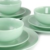 Elama Luna Porcelain Dinnerware Set (Mint), Service for 6, 18