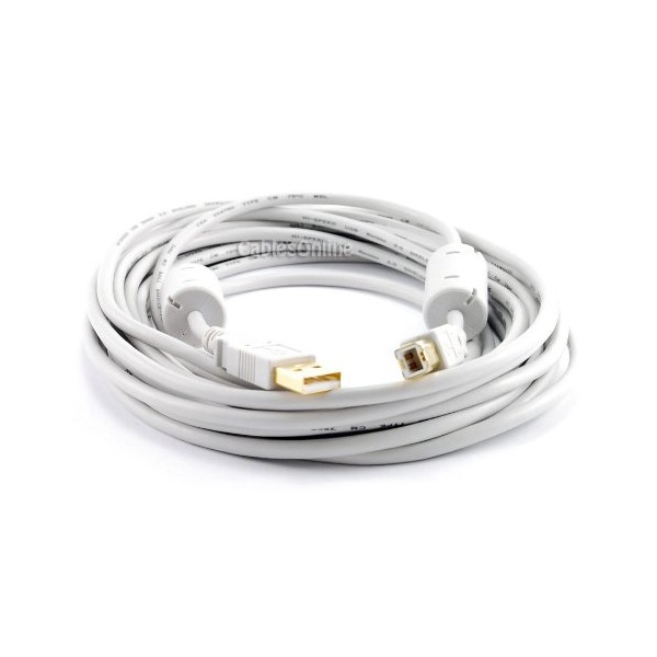 CABLESONLINE.COM ATLANTIC COMPUTERTECH 20 Feet A/B Hi-Speed with Ferrite Cores