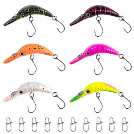 Dr.Fish Trout Wobbler Set Slow Sinking Wobbler 5.2 cm 2.6 g Running Depth: Approx. 0.5 m for Trout Pond Fishing Trout Bait with Single Hook in Catchy Colours