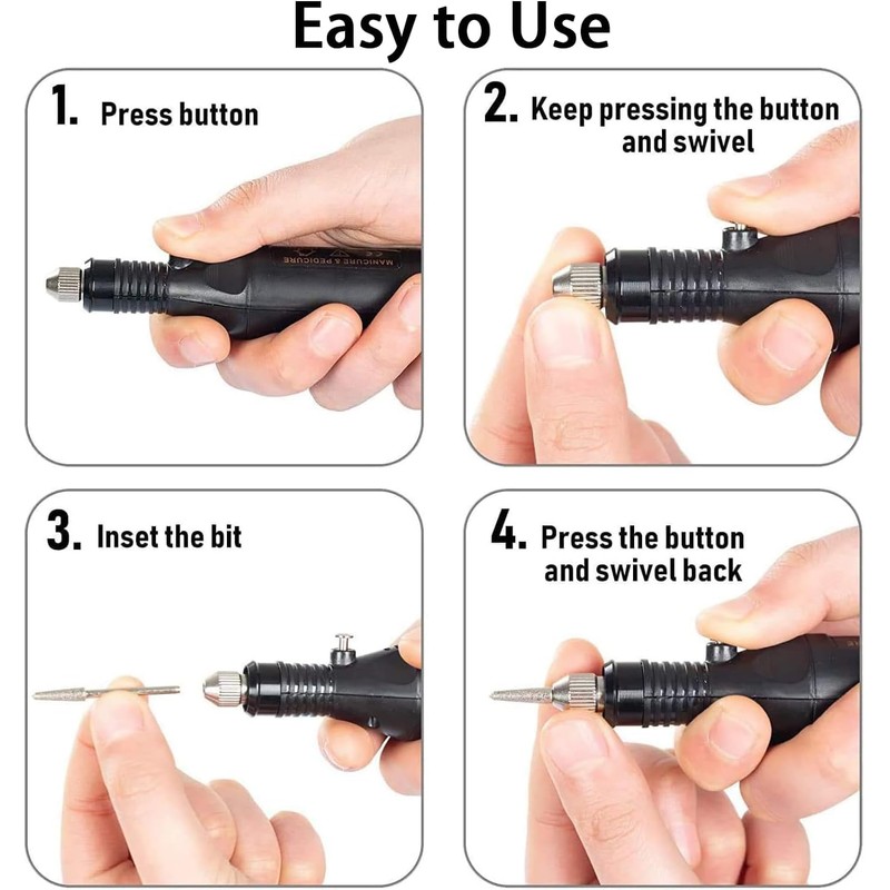 Electric Nail File for Thick Toe Nails, Adjustable Speed Electric