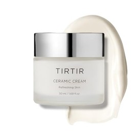 TIRTIR Ceramic Cream Refreshing Skin 50 ml - Crema Hidratante Facial coreana con Manteca de Karité, Acido Poliglutámico y Extractos naturales - Crema 