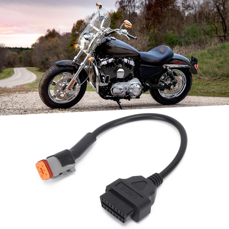 6Pin OBD2 Diagnostic Cable Adapter Professional Fault Detection for Motorcycle