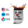 Snowboarding Silver Edition Wine Tumbler 12oz - Lift lines -