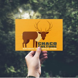 Chaco Culture National Historical Park, New Mexico, Elk, Geo, (4x6 Birch Wood Postcards, 2-Pack Stationary, Rustic Home Wall Decor)