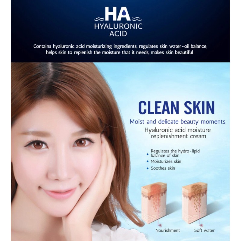 BIOAQUA Water Get Hyaluronic Acid Moisture Replenishment Cream Skin Care