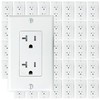 [40-Pack] PROCURU 20 Amp Decorator Commercial Grade Outlet Receptacle, Tamper