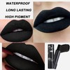 Black Lipsticks For Women Long Lasting, Highly Pigmented Matte Black