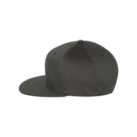 Flexfit 6297F Adult Wooly Twill Pro Baseball On-Field Shape Cap With Flat Bill Dark Grey L/Xl