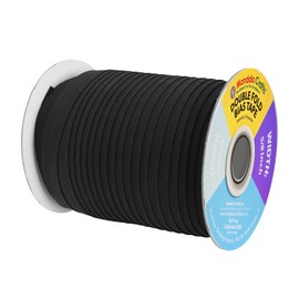 Mandala Crafts - Cinta de doble pliegue para coser - Cinta de bies negra de 55 yardas, doble pliegue de dobladillo de 5/8 pulgadas, cinta de encuadernación de costura negra - Cinta de encuadernación