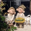 Bill and Beryl Elves standing mushroom, Garden Ornament, Gnome, Garden