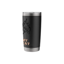 Funny I Rub My Own Meat Smoked Meat Barbecue BBQ Stainless Steel Insulated Tumbler