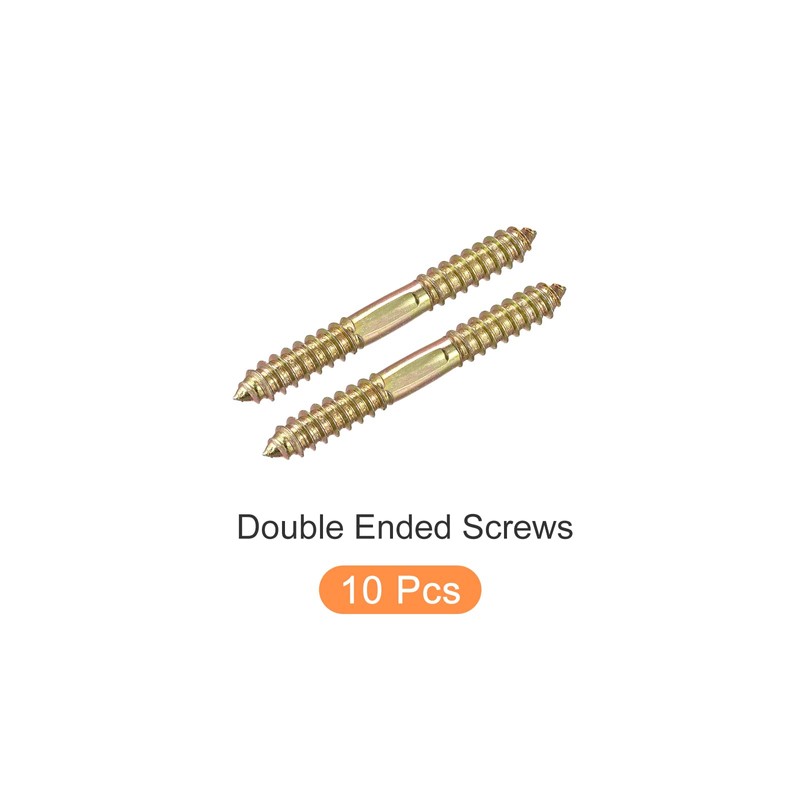 METALLIXITY 10pcs Metal Double End Screw Double Screw Bolts Double