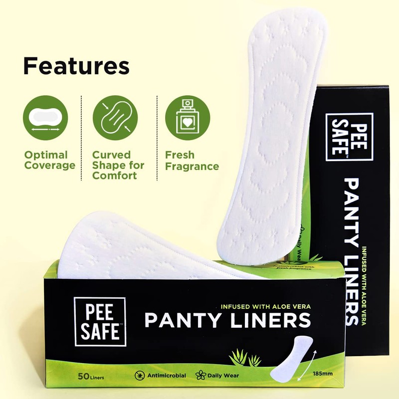 PEESAFE Aloe Vera Panty Liners for Women - Pack of