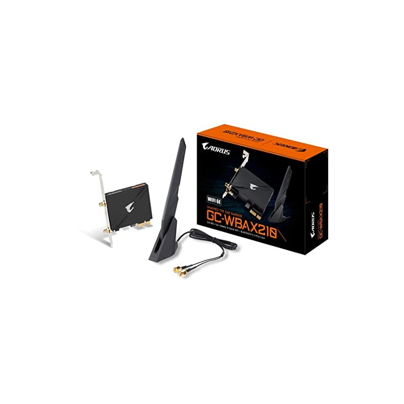 GIGABYTE WiFi 6E GC-WBAX210 (2x2 802.11ax/Tri-Band WiFi/Bluetooth 5.2/Tarjeta de expansión